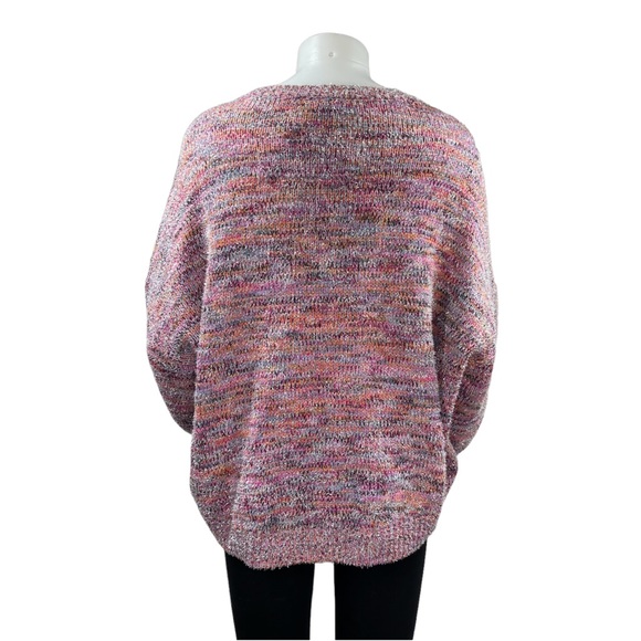 💕Wild Fable Pink Eyelash Tinsel Knit Drop Shoulder Scoop Neck Sweater NEW💕 - Picture 7 of 9